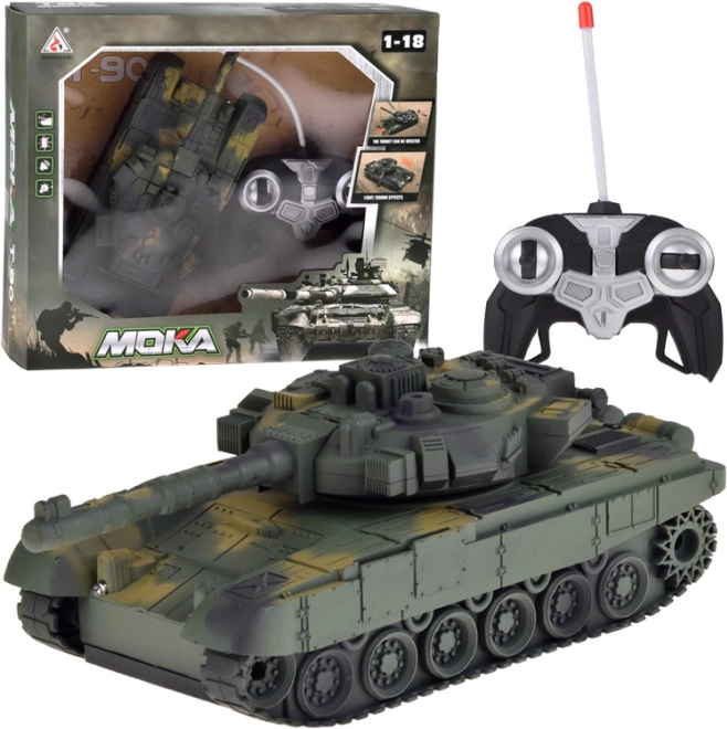 RC-tank met draaibare koepel, verlichting en realistische geluiden