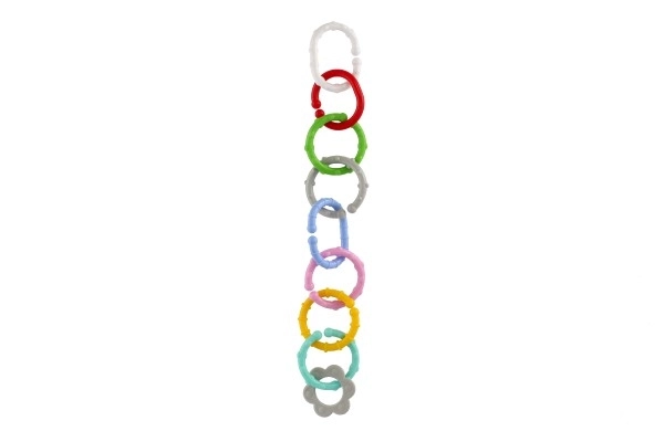 Ketting/barrière 8 vormen plastic in zakje 11x48x3cm 0m+