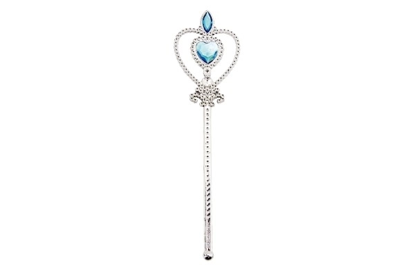 Grote set sieraden kroon + ketting + oorbellen + scepter 4-delig op kaart