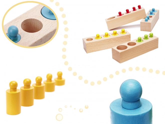 Houten Montessori kleurig balansblok