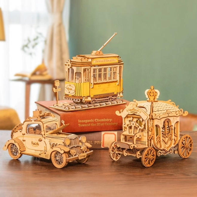 Vintage Auto - moderne 3D houten puzzel