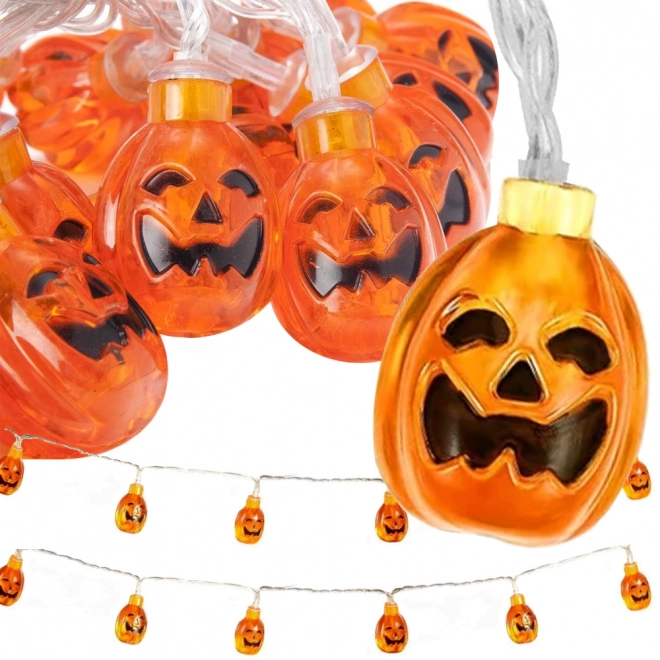 Hangende LED pompoen guirlande voor Halloween