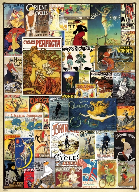 Eurographics puzzel Vintage fietsposters 1000 stukjes