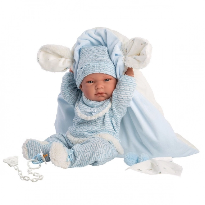 Llorens 73859 PASGEBOREN JONGEN - realistische babypop met volledig vinyllichaam - 40 cm