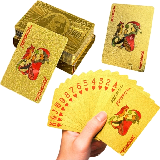 Gouden plastic speelkaarten