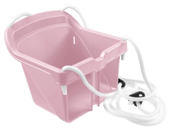 Kunststof kinderschommel met veiligheidsbeugel, roze