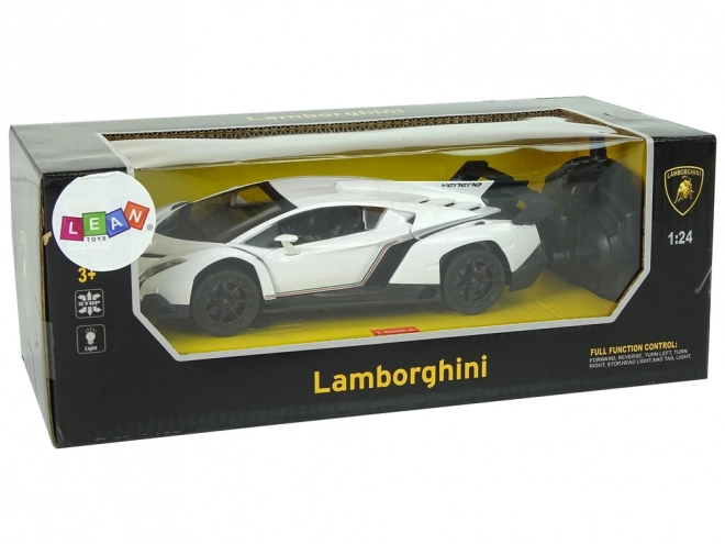Sportauto R/C 1:24 Lamborghini Veneno Wit 2.4 G Lichten