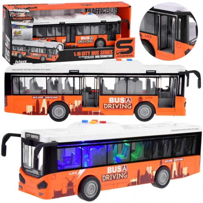 Grote bus met geluiden en lichten