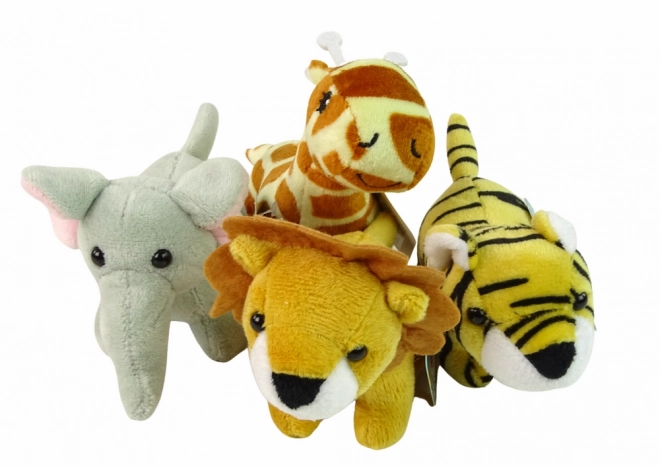 Mini pluche dieren Safari, 4 modellen