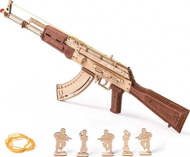 RoboTime 3D Houten Mechanische Puzzel Aanvalsgeweer AK-47