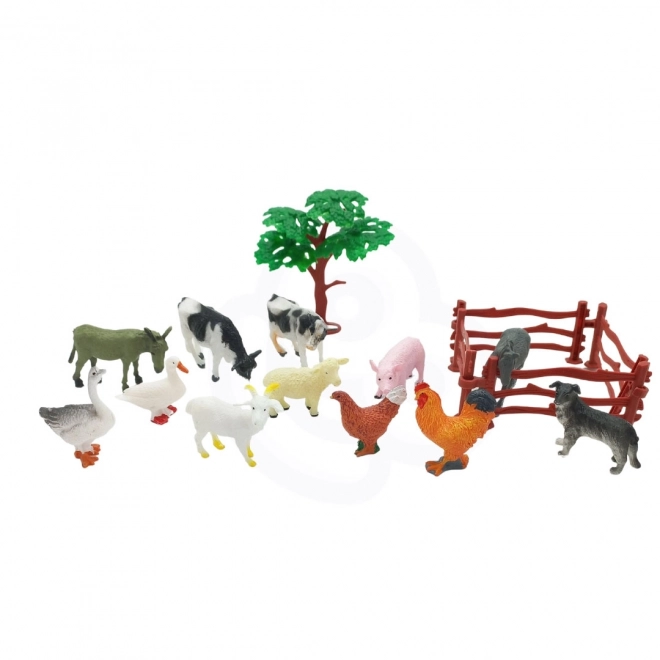 Woopie set boerderijdierenfiguren 14 stuks