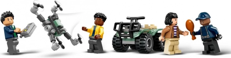 Drone, quad en vier minifiguren voor actiespel