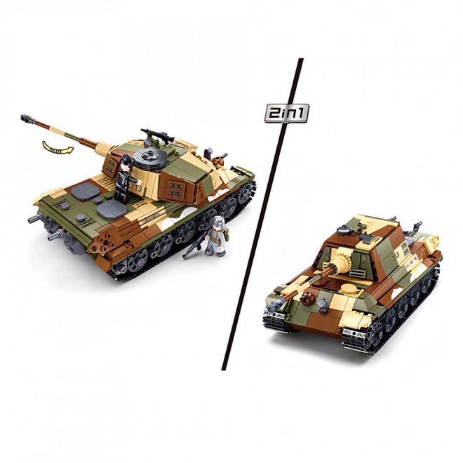 Sluban Slag om Boedapest M38-B0980 Duitse zware tank Tiger II 2-in-1