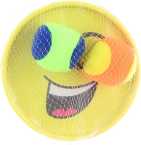 Plastic catchball met glimlach – set voor kinderen