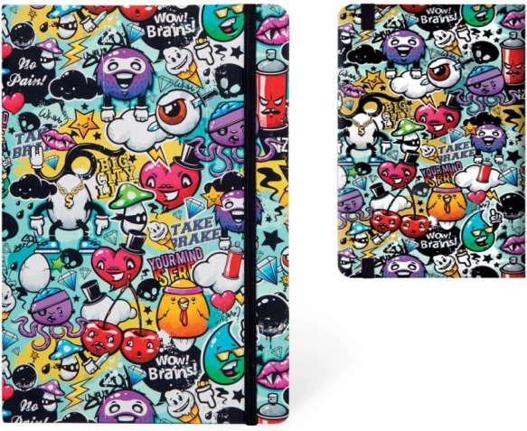 Notitieboek A5 met harde kaft, graffitidesign