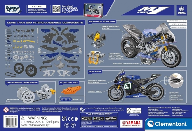 CLEMENTONI Wetenschap&Spel Mechanische Laboratorium Motorfiets Yamaha