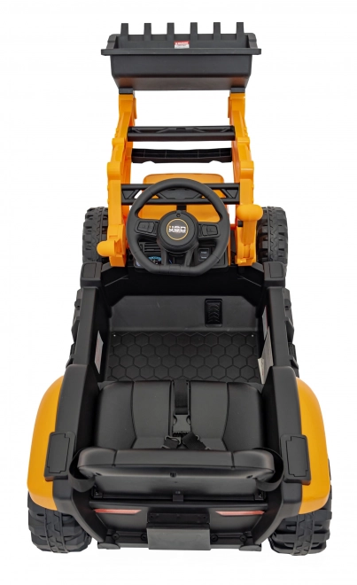 Kinder ritje op JCB Traktor met graafmachine