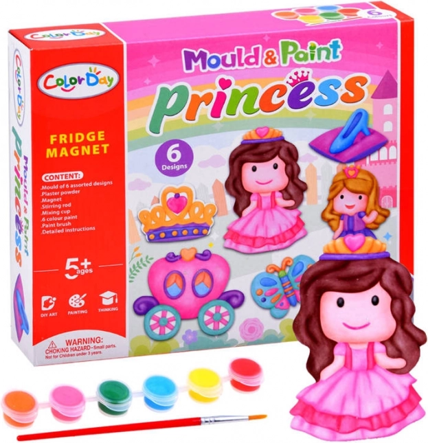 Creatieve set voor het maken van gipsmagneten – prinsessen