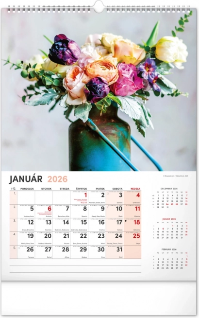 Wandkalender Bloemen 2026