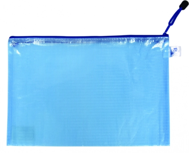 KARTON P+P envelop met rits gaas A4 blauw