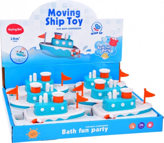 Zwevende kinderbadboot met fontein