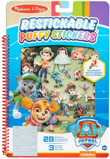 Herbruikbare 3D stickers PAW PATROL – jungle, MELISSA & DOUG