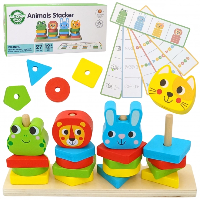 Montessori stapeldierpiramide 27 stuks FSC