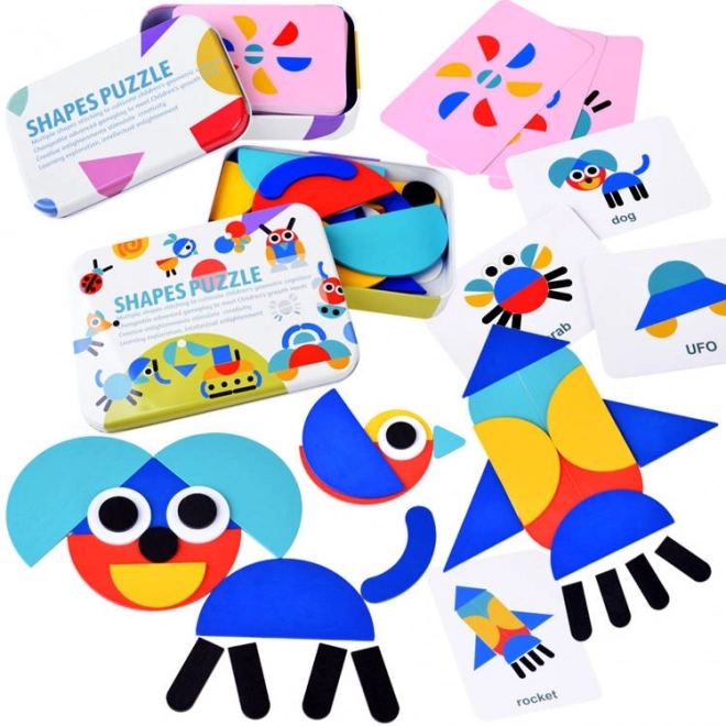 Houten Montessori Tangram puzzel