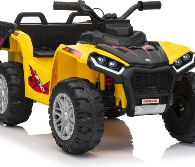 Gele sportieve kinderquad TX ATV