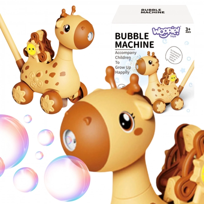 Bewegende giraffe 2-in-1 met bellenblaas voor kinderen