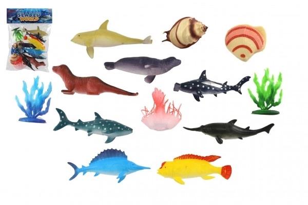 Zeedieren met accessoires plastic set