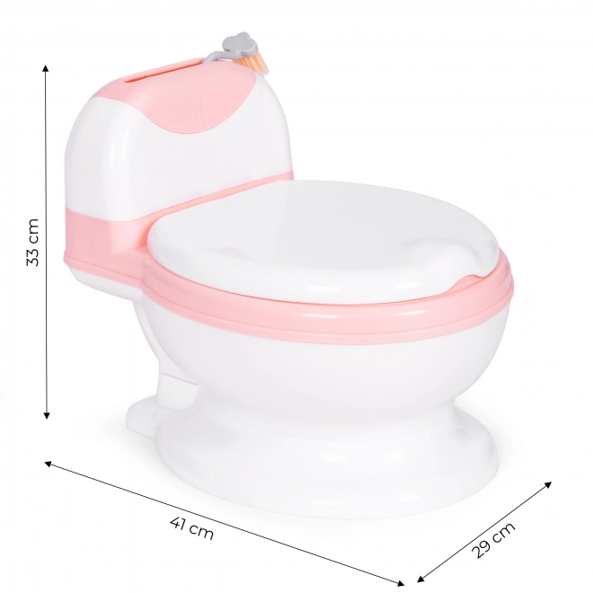 Toiletpot met uitneembare inzet, gesloten kinder wc-bril en borstel ECOTOYS
