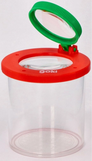 Doos voor insecten met een vergrootglas