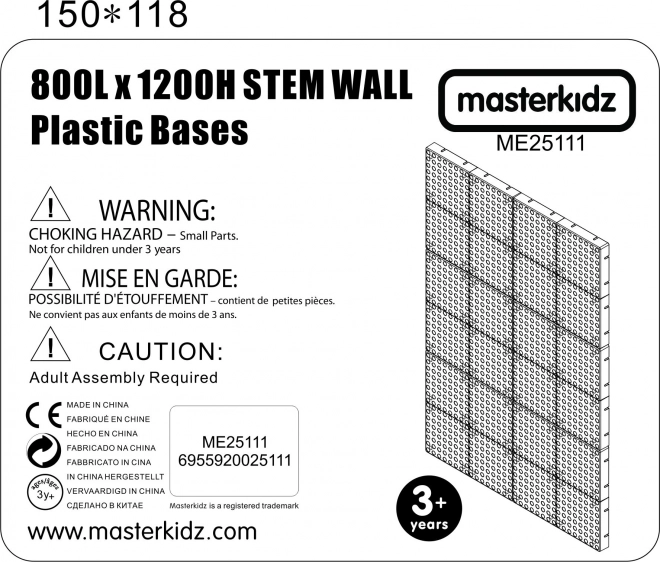 Masterkidz Creatieve Muurplaat STEM 120x80 cm zonder montagemodule