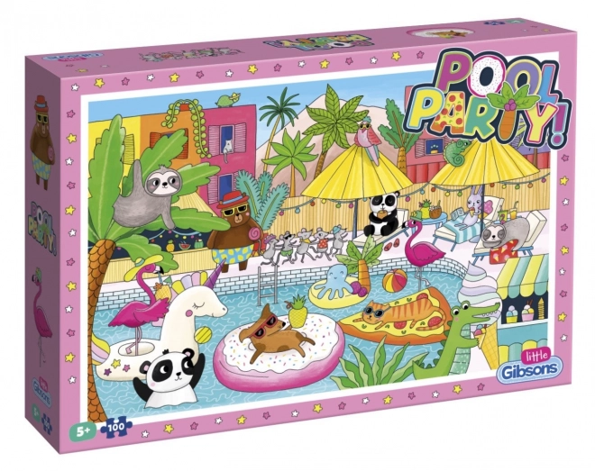 Puzzel Feestje in het zwemband 100 stukjes