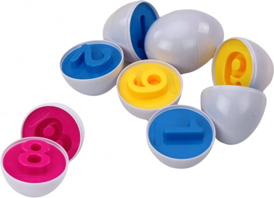 Kleurige eitjes met cijfers