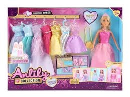 Pop met kleding set, 30 cm