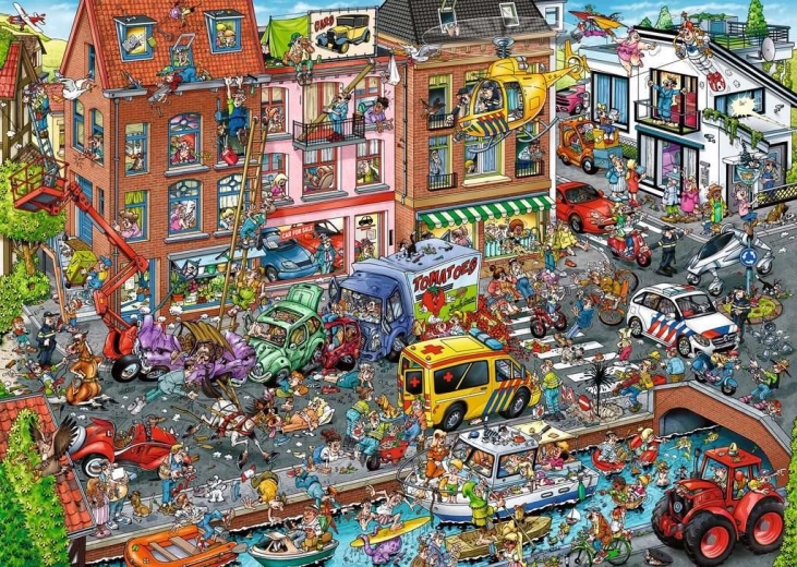 Puzzel Ravensburger Ray's Comic – moderne tijden, 1000 stukjes