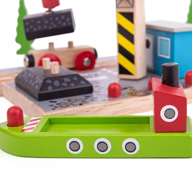 Bigjigs Rail Kolendok met Kraan