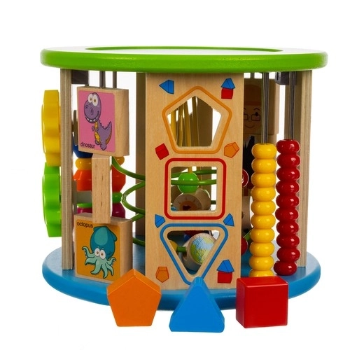 Houten blok met spelletjes voor kinderen
