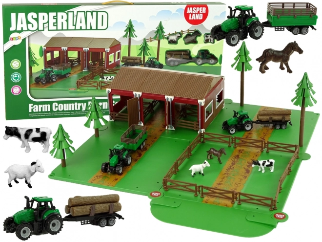 Boerderij Schuur Dieren Stalling Boerderij Twee Traktoren