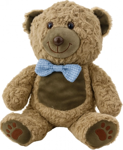Pluchen teddybeer met blauwe vlinderdas 30 cm