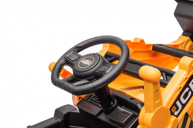 Kinder ritje op JCB Traktor met graafmachine