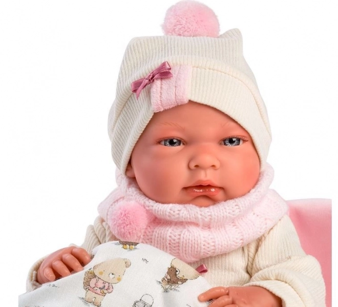 Llorens 73884 NEW BORN MEISJE - realistische babypop met een volledig vinyllichaam - 40 cm