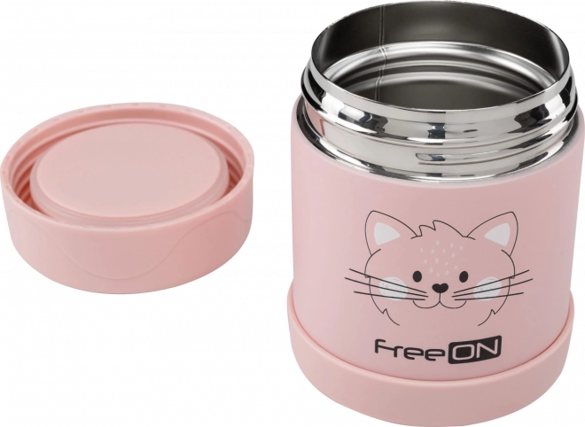FreeON Thermosfles voor eten, roestvrij staal 350 ml - roze
