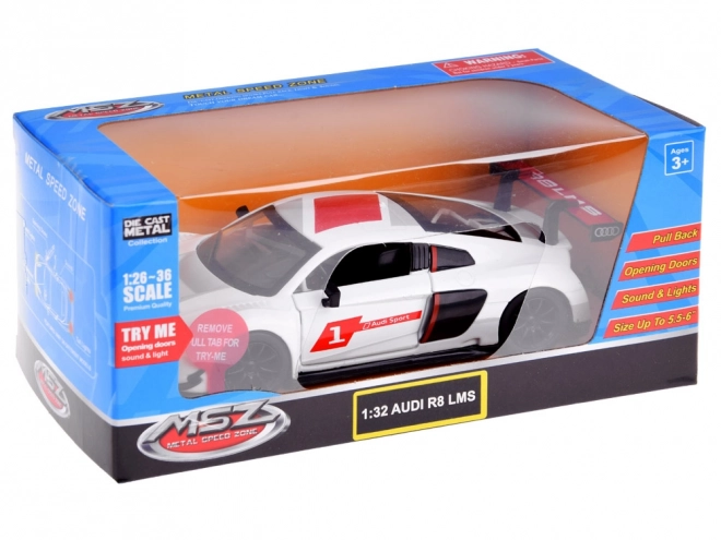 Metalen model sportauto Audi R8 LMS in schaal 1:32
