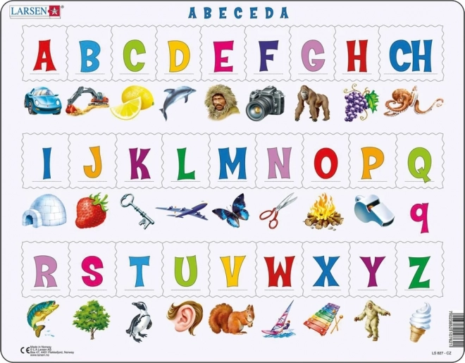 Kinderpuzzel met alfabet LARSEN 27 stukjes