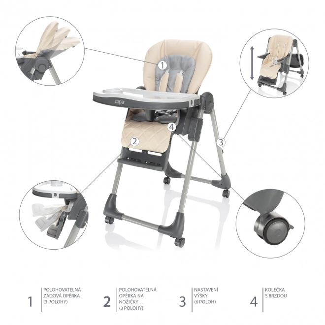 Kinderstoel Monti 2, Diamond Grijs