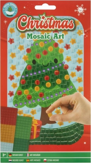 Mozaïekafbeelding Kerst – boompje 14 × 23 cm