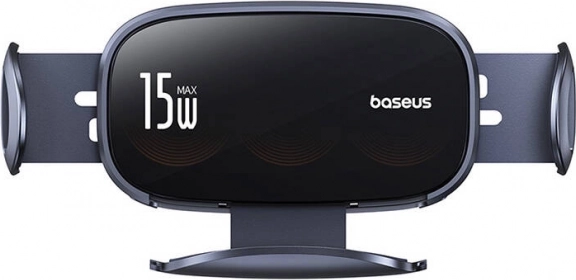 Autohouder met draadloos opladen BASEUS LightChaser 15W (zwart)